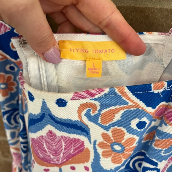 Flying Tomato Blue and Pink Mini Dress - Picture 4 of 5